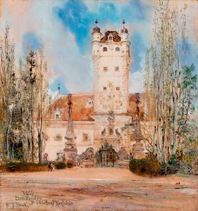 奥地利 Greillenstein 城堡外景 - 安东-罗玛科（1832-1889 年）的绘画作品 作者 安东·罗马科