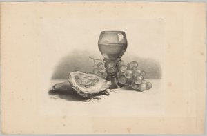 玻璃、牡蛎和葡萄静物画
花卉和水果研究（......） 第 3 集（系列名称）
