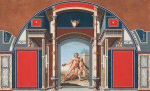 一个罗马房子的壁画以别墅Negroni为基础的在罗马，酒醉大力神。 1781 作者 安东·冯·马龙