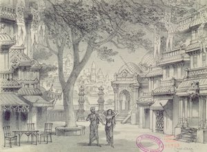 由Leo Delibes（1836-91）设计歌剧Lakme的第二幕设计