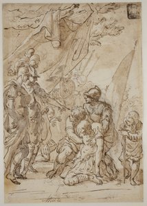 亚历山大与大流士的尸体（？） 作者 Pietro da Cortona