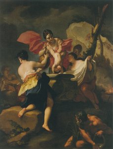 Thetis将婴儿跟腱从Styx浸入水中
