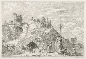 视野：祷告中的朝圣者，1735-1746年。 作者 乔瓦尼·安东尼奥运河（Canaletto）