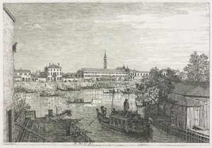 风景：多洛港口，1735-1746年。 作者 乔瓦尼·安东尼奥运河（Canaletto）