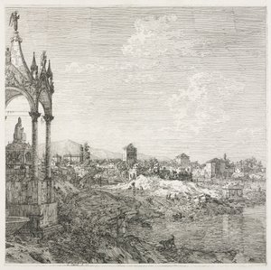 意见：主教的坟墓，1735-1746年。 作者 乔瓦尼·安东尼奥运河（Canaletto）