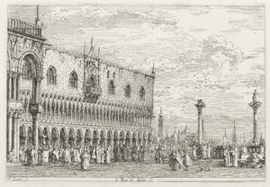 视图：威尼斯的宣告石，1735-1746年。 作者 乔瓦尼·安东尼奥运河（Canaletto）
