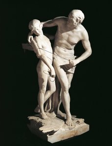 Daedalus and Icarus by Antonio Canova (1757-1822), marble sculpture, 220 cm height 作者 安东尼奥·卡诺瓦