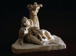 基督的哀歌，安东尼奥·卡诺瓦（Antonio Canova，1757-1822 年）的赤陶素描，意大利威尼托波萨尼奥 作者 安东尼奥·卡诺瓦