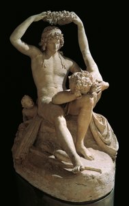 维纳斯加冕阿多尼斯，安东尼奥·卡诺瓦 (1757-1822)，石膏
