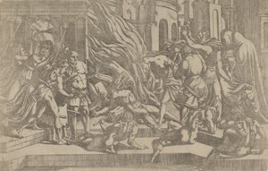 焚烧尸体，1540-45。 作者 安东尼奥·范图齐