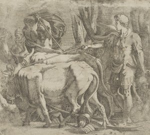 卡德摩斯在他播种龙牙的地方耕种，1540-45。