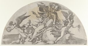 上帝坐在世界上，1540-45。