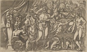 打扮成女人的海格力斯，1540-45。
