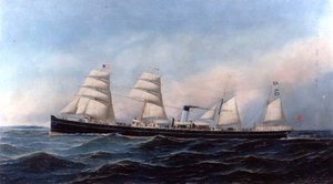 蒸汽和帆船船 "Lydian Monarch "号