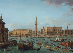 威尼斯Bacino di San Marco的贡多拉游行，1742年或之后。