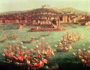 那不勒斯城前的西班牙国王查理三世（1716-88 年）的舰队，1759 年 10 月 6 日（油画）