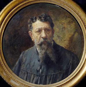 画家斯孔帕里尼的肖像，安东尼奥·龙扎（Antonio Lonza，1846-1918 年）创作 作者 Antonio Lonza