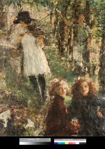 Antonio Mancini (1852-1930) 1920 年私人收藏的 Reflections (reflections) 绘画 作者 安东尼奥·曼奇尼