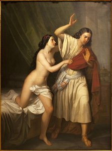 Joseph and the wife of Putiphar (Potiphar). Painting by Antonio Esquivel (1806-1857), oil on canvas 作者 AntonioMaríaEsquivel ySuárezde Urbina