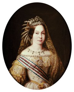 西班牙伊莎贝拉二世女王肖像（伊莎贝拉·德·波旁或伊莎贝尔·德·波旁） 作者 AntonioMaríaEsquivel ySuárezde Urbina