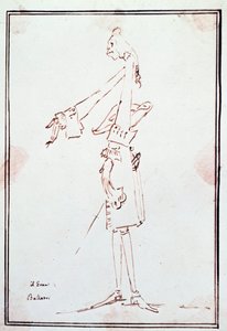 Filippo Balatri (1676-1756) 的肖像意大利阉人 (castrato) 漫画作者 Anton Maria Zanetti (1679Ð1767)。 18世纪私人收藏