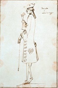 阉割歌手 Carlo Broschi dit Farinelli (1705-1782) 的肖像代表他在 1725 年左右前往威尼斯演出托马索·阿尔比诺尼 (Tommaso Albinoni) 的《遗弃之歌》“”。安东·玛丽亚·萨内蒂 (Anton Maria Zanetti)（1680-1767 年）威尼斯奇尼基金会的画作