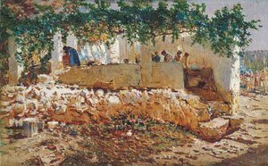 洗衣女工 - Munoz Degrain，安东尼奥（1840-1924） - 1903 - 布面油画 - 62x98 - 马拉加卡门-蒂森博物馆