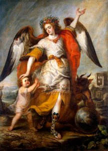 守护天使》，1646年。 作者 安东尼奥·佩雷达·萨尔加多·德