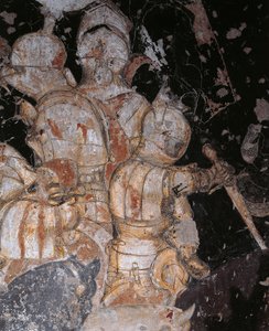 安东尼奥-皮萨诺（Antonio Pisano），又称皮萨内罗（1395年前-约1455年），壁画，细节，曼图亚公爵宫，卢维泽普之战 作者 安东尼奥·皮萨内洛