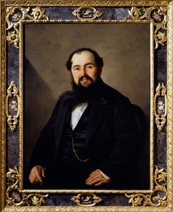 朱塞佩-维蒂（1816-1860）的肖像，意大利旅行家和商人，安东尼奥-普契内利（1822-1897）的画作。 作者 安东尼奥·普契内利