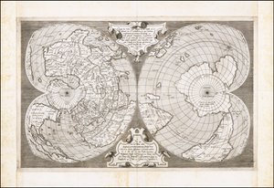 安东尼奥-萨拉曼卡绘制的双心形世界地图 作者 安东尼奥·萨拉曼卡