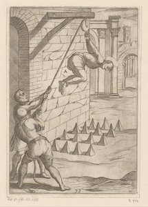 酷刑：掉在尖锐的地方
基督教殉教者遭受的酷刑（系列标题）
Varia tormentorum et supplicioru crudelium（......）（系列标题） 作者 安东尼奥·坦佩斯塔