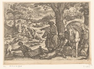 狩猎野猪
狩猎场景（第 7 部分）（系列标题） 作者 Karel van Valois (hertog van Angoulême)