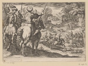 狩猎狮子
狩猎场景（第 7 部分）（系列标题） 作者 Karel van Valois (hertog van Angoulême)