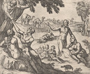 图版3：黄金时代 Aetas aurea，来自奥维德的《变形记》，1606年。 作者 安东尼奥·坦佩斯塔