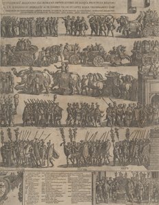 罗马皇帝左侧的凯旋图，1603年。 作者 安东尼奥·坦佩斯塔