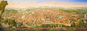 从 Janiculum 山欣赏罗马全景 作者 安东尼奥·特斯塔
