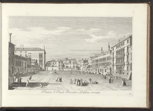 威尼斯圣保罗坎波景观
Platea S. Pauli Privatis Aedibus ornata（物体上的标题）
威尼斯建筑和广场景观（系列标题）
Urbis Venetiarum prospectus celebriores, ex Antonii Canal tabulis XXXVIII aere expressi ab Antonio