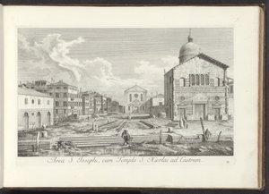 威尼斯卡斯特罗圣朱塞佩教堂景观
Area S. Josephi, cum Templo S. Nicolai ad Castrum（物体上的标题）
威尼斯的建筑和广场景观（系列标题）
Urbis Venetiarum prospectus celebriores, ex Antonii Canal tabulis 作者 卡纳莱托