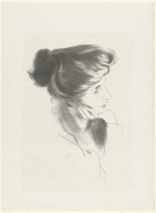 手托下巴的女性头像
女性肖像
初恋（系列名称） 作者 L'Epreuve
