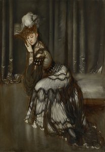 萨尔瓦多夫人肖像 安东尼奥-拉-甘达拉（1861-1917 年）的绘画作品 作者 Antonio de la Gandara