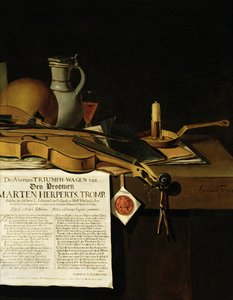 Vanitas仍然向海军上将Marten Herpertszwoon Tromp致敬，1655年