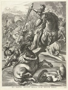 阿喀琉斯击败忒勒福斯；1635 年斐迪南进入根特
Et tanta gessit bella dvm bellvm parat（物品上的标题） 作者 安东尼范德杜斯