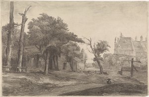 城堡景观 作者 Rembrandt van Rijn（拒绝归因）