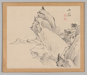 Ikeno Taiga之后的景观研究双专辑，第18卷第1叶30世纪。 作者 青木宿也