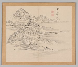 Ikeno Taiga之后的景观研究双专辑，第1卷，第35页，18世纪。