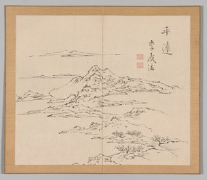 Ikeno Taiga之后的景观研究双专辑，第2卷，第8页，第18世纪。 作者 青木宿也