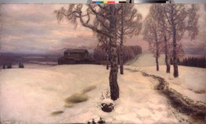 春天的气息》（Un souffle de printemps）--阿波利纳里-米哈伊洛维奇-瓦斯涅佐夫（1856-1933 年）的画作，布面油画 作者 阿波利纳里（Apollinari Mikhailovich Vasnetsov）