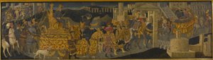The Triumph of Scipio Africanus (tempera with gold and silver on panel)   1425473   zh       chinese Successfully Translated  Original: Adoration of the Magi, ca. 1530, by Pordenone (1483-1484 - 1539), fresco, Chapel of the Magi, the Church of Santa Maria  作者 Apollonio (工作室) & Marco del Buono (1402 89)