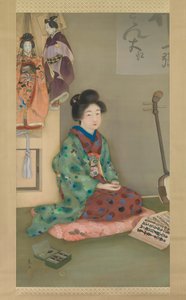乔鲁里木偶剧院的女演说家，约1920年。 作者 新井幸